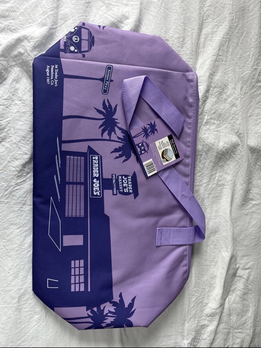 Trader Joe’s Insulated Purple Bag, Discontinued in stores NEW with Tags